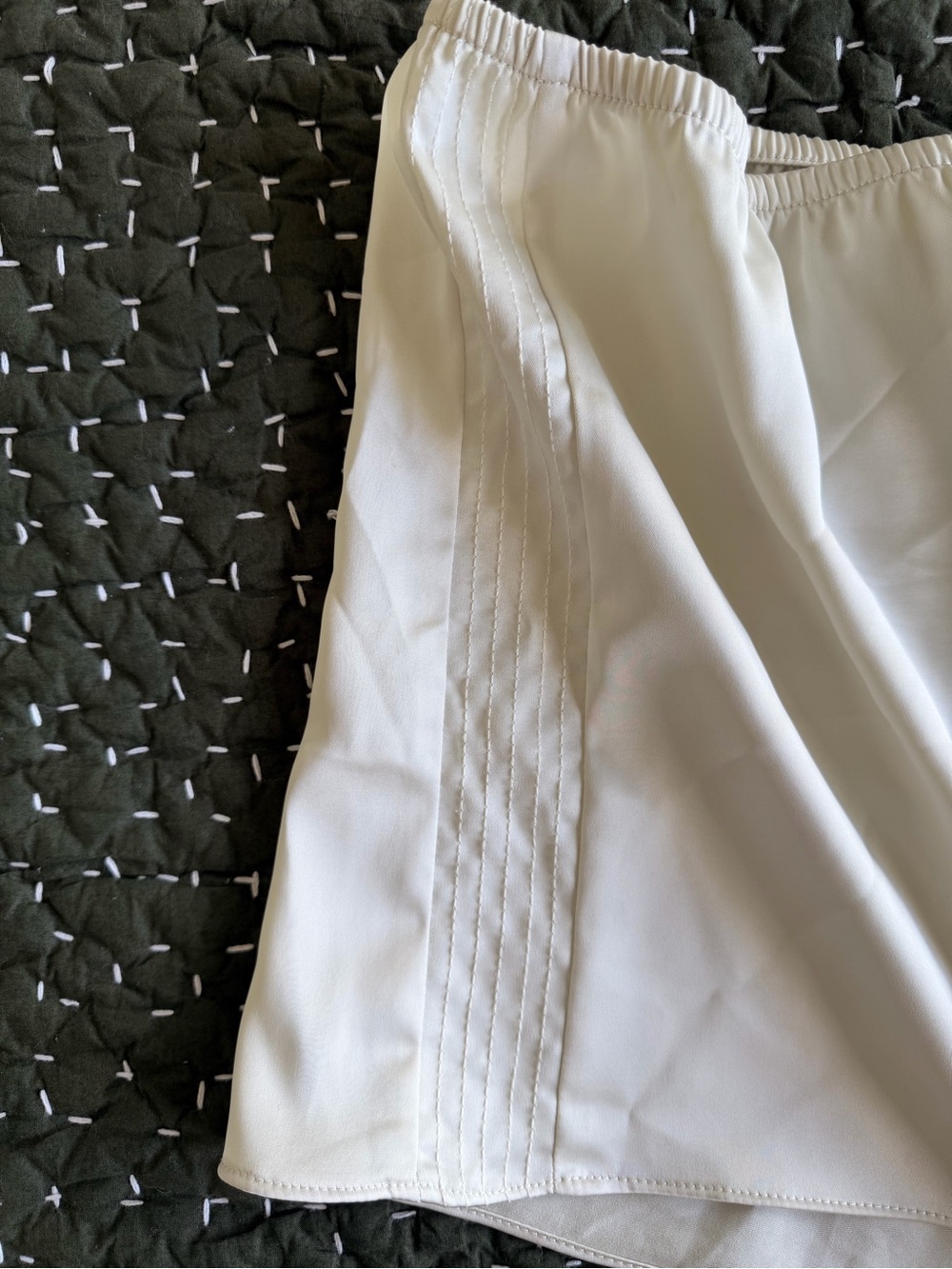 Zara Satin Elastic-Waist Shorts in Ivory - Picture 3 of 4